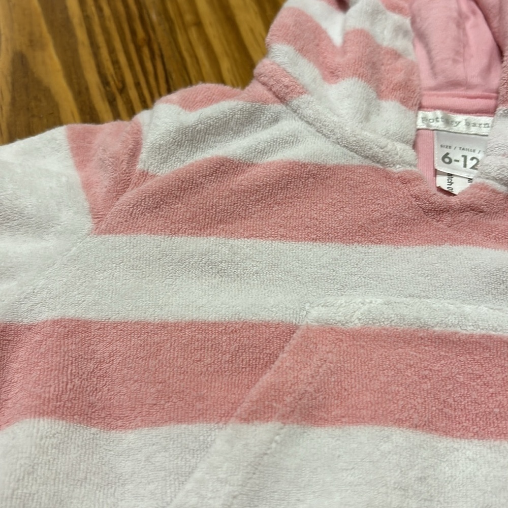 Pottery Barn Kids Pink and White Size 6-12 Months Swimsuit Coverup - Picture 4 of 4